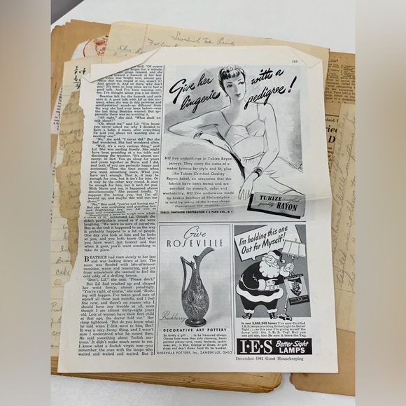 1940s/50s Antique Scrap Book Filled with Recipes Articles Advertisements - Picture 14 of 16